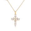 Hecheng, Crystal Shiny Zirconia Cubic Zircon Necklace Pendant Cross Jesus Christ Gold Colour Jewelry Gift for Women - Image 7