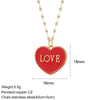 Stainless Steel Chain Necklace with Colorful Pendant Designs - Image 7