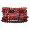 5pcs Punk rock black leather braid bracelet for men women - Image 9
