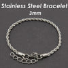10 Pcs 3mm 5mm Rope Bracelet Stainless Steel Bracelet Gold Rope Chain Bracelet for Men or Women, Gold Bracelet - Image 9