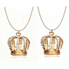 Crown Pendant Necklace on Long Sweater Chain - Image 6