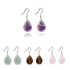 stone crystal drop shaped stainless steel earrings for women wear jewel earrings - Image 1