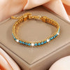 Layered Bead Chain Bracelet with Multicolor Strands - Image 8