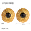 Stainless Steel Pvd Gold Plated Black Stone Earrings Statement Golden Metal for Women Gala Giftсерьги - Image 11