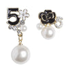 Skeds Korean Style 5 Numbers Pearl Crystal Flower Earrings For Women Camellia Elegant Lady Party Jewelry Ear Rings - Image 21