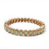 6x8mm Enamel Crystal Bracelets For Women Gold Color Zirconia Rhombus Bead Elastic Bangle - Image 31
