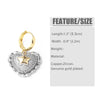 Gold Silver Color Bubble Heart Earrings for Women CZ Crystal Dangle Earrings Dainty Jewelry Party Gifts - Image 4