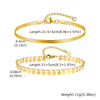 Anklet Set Layered for Women Gold Plated Stainless Steel Flat Snake Chain Round Disk Jewelry - Image 2