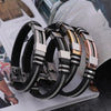 Stainless Steel Bracelets Men Wrist Band Black Grooved Rudder Silicone Mesh Link Insert Punk Wristband Casual Bangles - Image 3