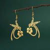 Hollow Hummingbird Stainless Steel Earrings Animal Pendant Women's Wealth Jewelry Gift Pendant Party Gift - Image 7