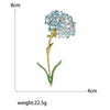 Enamel Hydrangea Brooches for Women Unisex Rhinestone Flower Pins Banquet Party Backpack Gifts Jewelry Accessories - Image 4
