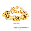 Chunky Stainless Steel Link Chain Bracelet in Gold-Tone - Image 9