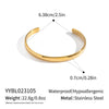 Miia 64MM Minimalist Stainless Steel Metal Smooth Chunky Cuff Open Bracelet Bangle for Women Gold Plated Jewelry - Image 7
