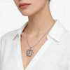 Crown Pendant Necklace on Long Sweater Chain - Image 2
