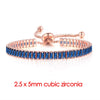 Simple Tennis Bracelet For Women Rectangle Zircon Silver Color Adjustable Bracelets On Hand Friend Gift Jewelry - Image 24