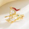 Full Rhinestone Christmas Snowflake Brooch For Women Unisex Enamel Snowman Brooches Pin Festival Year Jewelry Gifts - Image 5