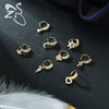 ZS 1PC Butterfly Leaf Moon Shape Nose Piercing Silver Color Septum Ring Stainless Steel Nose Clicker Cartilage Piercing 20G - Image 2