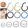 2Pcs 316L Stainless Steel Twist Hinged Septum Nose Rings Hoops for Women Men, Septum Clicker Cartilage Tragus Helix Ear Piercing - Image 1