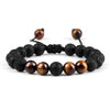 Men Bracelet Tiger Eye Stone Braided Bracelet Black Matte Stone Beads Bracelet Couple Distance Charm Yoga Jewelry Gifts - Image 20