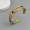 heavy metal sapphire gold-plated stainless steel women's bracelet, and rust-free, couple bracelet - Image 6