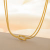 Love Knot Double Snake Chain Bracelet in Stainless Steel - Image 10
