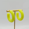 Really Pretty Multicolor Green Purple Yellow Red Resin Acrylic Circle Chunky Hoop Earrings For Women - Image 13