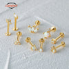 1PC Silver Crown Opal Piercing Earring for Women Ear Studs Cartilage Earring Body Jewelry Gift - Image 1