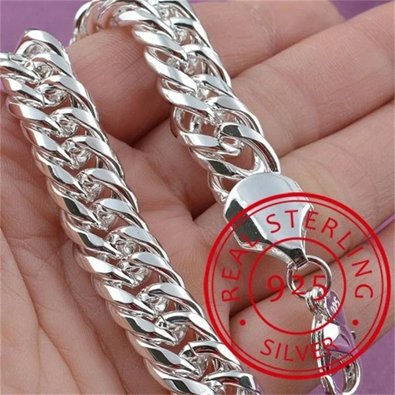 Noble Silver Chain Bracelet For Women Men Charm Party Gift Wedding party Jewelry - Image 1