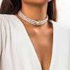 Simple Stone Beads Necklace Multilayer Imitation Pearl Choker Women Short Strand Neck Chain Collar Jewelry Gift - Image 4
