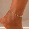 Double-Layer Snake Bone Chain Anklets for Women Simple Gold Color Personality Flat Foot Chain Body Jewelry Accessories - Image 7