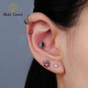 Titanium CZ Starburst Stud Earring 16G Sunrise Helix Stud Tragus Cartilage Labret Monroe Piercing Jewelry - Image 36