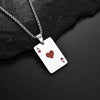 Playing Card and Dollar Sign Pendant Necklace Hip Hop Style 60cm - Image 2