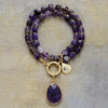 Amethyst Labradorite Zircon Pendant Necklaces Crystal Lariat Necklace Jewelry - Image 1
