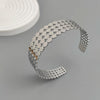 Gold‑Plated 316L Steel Multi‑Layer Round Piece Hollow Wide Open Cuff Bangle Stack‑able Women Metal Wrist Bracelet - Image 3
