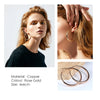 Big Hoop Earrings For Women Minimalist Circle Classic Cartilage Earring Rose Gold Color Hoops Jewelry - Image 2