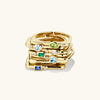 Dplaopa Silver Colorful Geometric Zircon CZ Open Adjustable Ring Party Women Jewelry Gift - Image 3