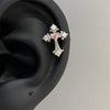 1pcs Quality Shiny Cross Zircon 316L Stainless Steel Ear Bone Nail Y2K Style Silver Color Earring for Women Cochlear Accessories - Image 37