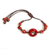 Handmade Glazed Ceramic Peace Buckle Bracelet Adjustable Vintage Boho Jewelry – -013 - Image 2