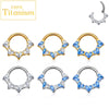Titanium CZ Heart Daith Helix Tragus Earrings Hoop 16G Hinged Septum Clicker Nose Ring Piercing Jewelry - Image 2