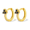 Women's Earrings Gold Plated Stainless Steel Round Hoop Earrings Rainbow Crystal Zirconia Flowers Earrings Piercing Jewelry - Image 18