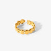 Twisted Link Chain Open Rings Stainless Steel Jewelry Gold Plated Adjustable Finger Rings For Women Party Gift - Image 23