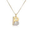 Gold/Silver Color Mixed 26 Letters Pendant Necklaces For Women Men Shiny CZ Zircon Inlay Party Jewelry Gift - Image 5