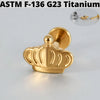 1PC Moon Titanium Cartilage Earrings Stud 16G Internally Threaded Helix Heart Ear Tragus Piercing Body Jewelry - Image 17