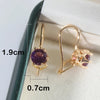 Earrings for Women Gold Plated Purple Amethyst Dangle Stud Vintage Earring Party Gifts Jewelry - Image 5