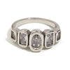 Geometric Clear Zircon Ring Classic Gold Plated Jewelry Charm - Image 8