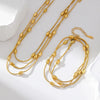 316L Stainless Steel Gold Silver Color Multi Layers Necklace For Women Neck Chain Jewelry Gift - Image 3