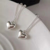 Vintage Silver Hoop Earrings For Women Korean Heart Chain Drop Earring Prevent Allergy Party Gothic Punk Jewelry - Image 5