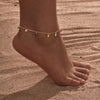Colorful Cubic Zirconia Anklet Bracelet for Women, Adjustable Stainless Steel Foot Chain Anklets Beach Jewelry - Image 2