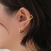Simple Stainless Steel Geometric Heart Hoop Earrings for Women Small Circle Huggies Ear Buckle Punk Earring Minimalist Jewelry - Image 4