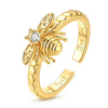 Gold Snake Adjustable Ring Silver Golden Letter A Free Heart Star Moon Open Rings For Women Jewelry Gift - Image 7